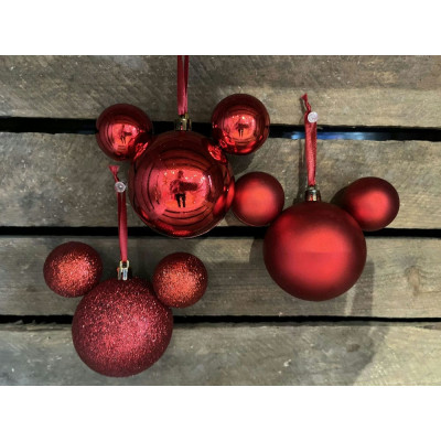 Kerstballen rood